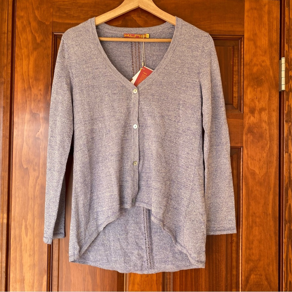 NWT kuna XS baby alpaca blue top